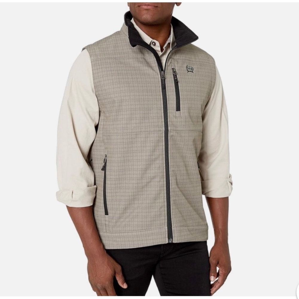 CINCH Mens vests Chalecos Softshell Fleece Lined Zip Pockets Outdoor M